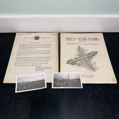 Mansfield Municipal Airport Paperwork + Construction Photos 1940s-1960s