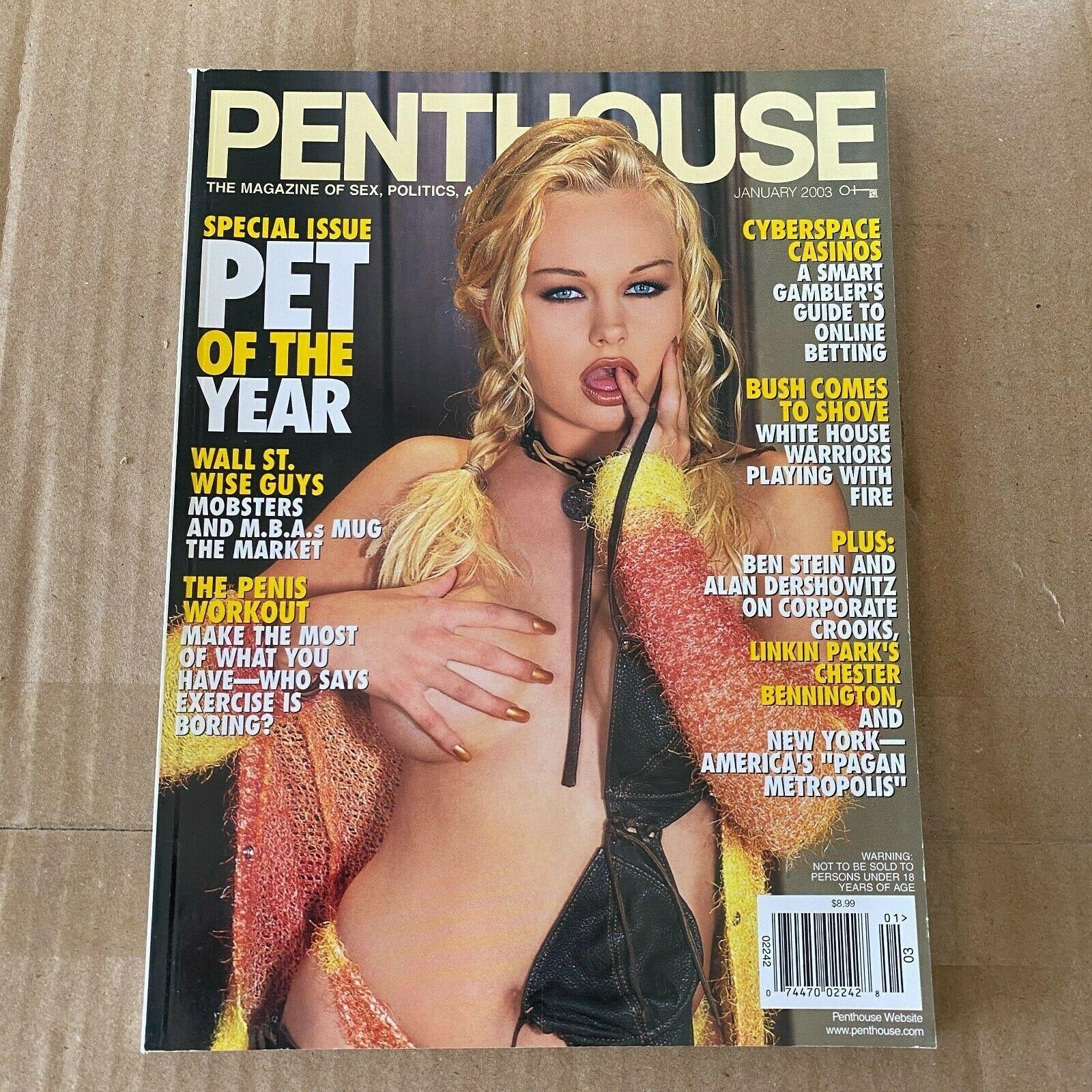 Penthouse January 2003 magazine Pet of the Year Martina Warren cover |  Paper Alcove