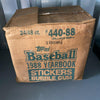 Topps Baseball 1988 Yearbook Stickers Full Case of 24 Boxes - 1,152 wax packs