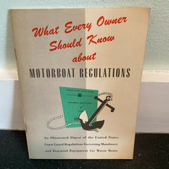 US Coast Guard Motorboat Regulations 1948 Vintage